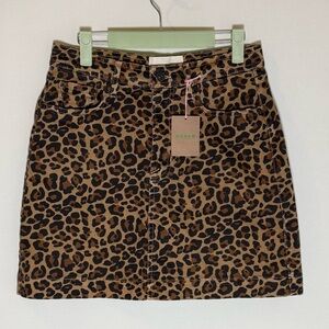 Boden leopard mini skirt • NWT • Women’s size 6